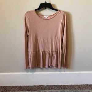 Light pink long sleeve shirt